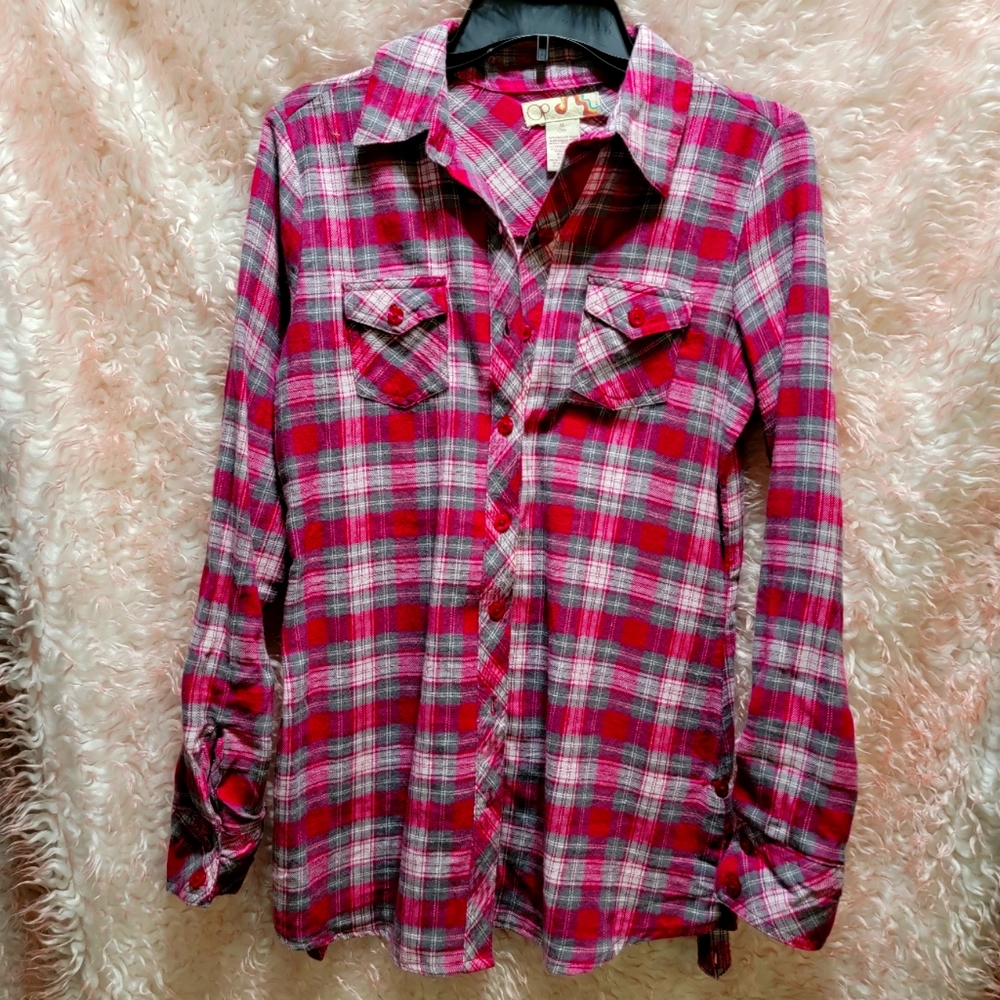 Ocean Pacific Flannel Shirt Pink Size Medium